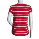 Boden Shirt Women 4 Top Floral Embroidered Red White Striped Crochet Flower Boho Photo 2