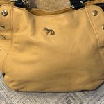 Emma Fox  Large Tan/Black Leather Gold accent Purse Photo 6