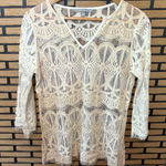 Valerie Stevens  Tan And Ivory Lace Top Size‎ Small Photo 0