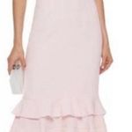 CINQ A SEPT Pale Pink Kimora Dress Ruffle Detail Sleeveless Crepe Womens Size 4 Photo 0