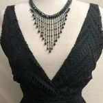 Sugar+Lips Black All My Love Plunging Crochet Lace Dress Photo 3