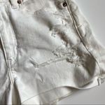 American Eagle  Outfitters • Destroyed Cuffed White Mom Shorts Photo 6