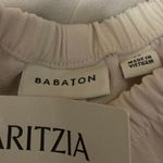 Aritzia NEW Babaton Womens White Back Slit High Waist Straight Midi Skirt Size M Photo 3