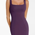Popilush Nubuck Sculpting Midi Dress Purple Size S | Bodycon Slit Dress Photo 0
