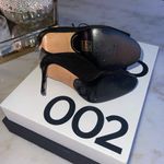 Balmain Black Lace Up Peep-Toe Suede Stiletto Booties Photo 7