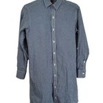 Emily Phillips Nashville Blue Gingham Plaid Button Front Shirt Dress Womens 2 Photo 0