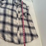 Rails  Womens Top Size L Smoke Ivory Dylan Plaid Long Sleeve Button Up Photo 10