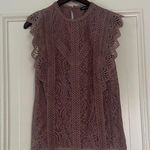 Cable & Gauge Pink Ruffled Sleeveless Blouse Photo 0