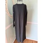 Quacker Factory  Size Medium  Long Black Christmas Dress Embroidery 100% Cotton Photo 7