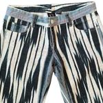 Armani Exchange  womens size 4 brushed stripe black gray teal white skinny jeans Photo 2