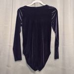 Old Navy NEW  Long Sleeve Square Neck Velvet Bodysuit Black Jack Size Medium Photo 1