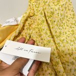All in Favor Sasha Yellow Floral Ruched Sweetheart Neck Mini Dres Womens L NWT Photo 6