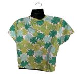 Care Bear St Patrick’s Day crop top shirt short sleeve size large women’s Green Photo 1