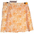 Rip Skirt Orange Floral Print ALine Mini Skirt Women's Size Medium Beach Hawaii Photo 0