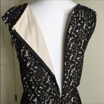 London Times Black Lace Overlay Knee Length Special Occasion Sleeveless Dress 8 Photo 5