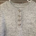 SheIn Gray Knit long Cableknit Sweater with Pockets Photo 1