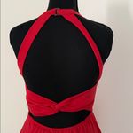Halara u neck twisted cut out red barret and ballet dress size medium Photo 4