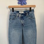 Abercrombie & Fitch 24/00 Short 90s Straight Ultra High Rise Jeans Criss Cross Photo 1