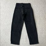 AYR  The Beat Barrel Leg High Rise Crop Stretch Washed Charcoal Gray 25 Photo 4