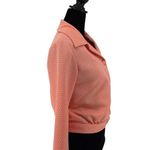 Vintage 70's Handmade Jacket Bright Cream Orange Feminine Retro Size Small Photo 3