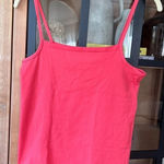 Wolford Cami Tank Top sleeveless square neck tee coral red spaghetti straps Size M Photo 0