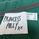 Princess Polly  Green Sleeveless Ruched Cami Camisole Peplum Crop Tank Top Size 4 Photo 2