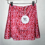 Princess Polly NEW Quinny Mini Skirt Pink Red Cheetah Mini Skirt US 0 Photo 0