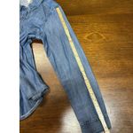 Eileen Fisher Denim Button Down Women PM Petite Medium Minimalist Western Aztec Photo 5