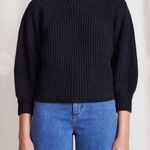 Apiece Apart cotton and cashmere merel funnel neck sweater in black NWT Photo 2