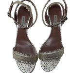 Tabitha Simmons LETICIA GOLD METALLIC NAPPA FLORAL PRINT BLOCK HEEL sz 41 US 11 Photo 1