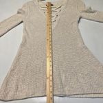American Eagle  Outfitters Womens XS Sweater Knit Lace Up‎ V Neck Long Sleeve Photo 6