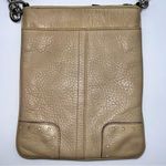 Coach Leather Crossbody Messenger Bag. in Cream w/Canvas Strap No. L056-9760 Photo 3