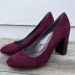 Libby Edelman  Le Shelby Wine Maroon Studded Block Heels 8 Photo 2