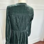 Holding Horses Anthropologie  Green Velvet Shirt Dress Photo 5