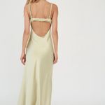 ZARA dress maxi Midi sage Lingerie light olive green satin Effect Wedding Party Coctail Photo 13