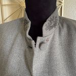 Valerie Stevens Gray Embroidered Blazer 100% pure wool size 12 Photo 3