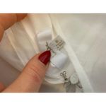 Lulus NWOT  Sz M Immaculate Romance White Sheer Organza Long Sleeve Maxi Dress Photo 5