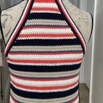 Gap  Sweater Tank Top Sz Small Striped Nautical Sleeveless Beach Bohemian Retro Photo 7