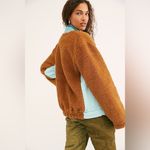 Free People Jacket Rivington Sherpa Oversized Fleece Winter Amber Combo S NWT Photo 9
