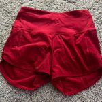 Lululemon Speed Up Shorts 4”in Red Photo 0