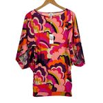 Trina Turk  SWIM $152 Women's Fan Faire Boatneck Tunic Swim Cover-Up Dress XS‎ Photo 1