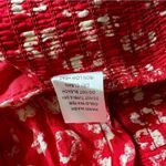 Dance & Marvel floral crop tie shoulder top red & white in size medium Photo 10
