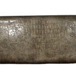 Lulu Townsend NEW  Taupe Vegan Reptile Embossed Patent Leather Clutch Neutral Photo 1