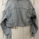 American Eagle NWT  Cropped Distressed Denim Jacket Photo 1
