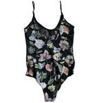 Honey Punch Sheer Mesh Floral Embroidered Bodysuit black size M Photo 1