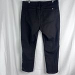 Jennifer Lopez Black Gold Hip Zipper Capri Slim Straight Moto Jeans Size 16 Photo 1