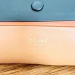 CELINE Soft Calfskin Leather Shoulder Bag & Pouch Set Mellow Orange Black Photo 3