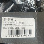 Disturbia Clandestine Goth Striped Linen Culottes Size 16 NWT Black Photo 11