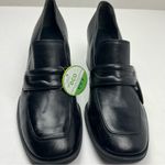 Paul Green  Womens SZ US 9 UK 6.5 Black Chunky Heel Penny Loafer Preppy NEW *FLAW Photo 7
