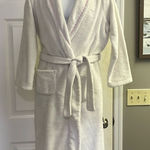 Victoria's Secret Victoria’s Secret Ivory Cozy Plush Long Sleeve Long Robe with Pockets Belt- Med Photo 0
